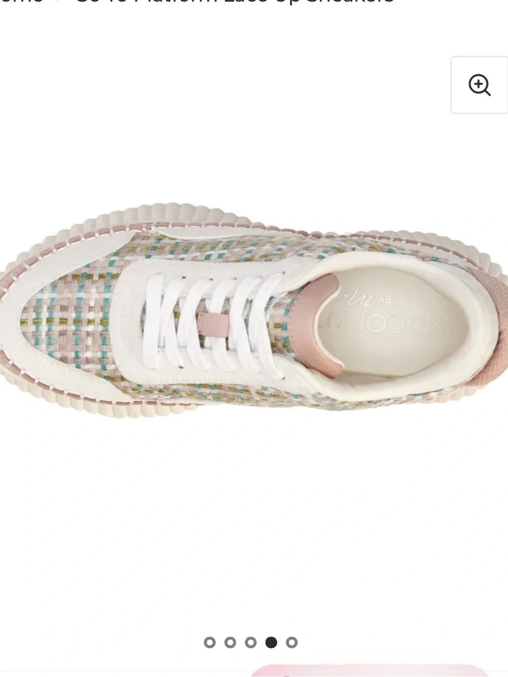Coconuts by Matisse Blush Woven Platform Sneakers with Cream Trim